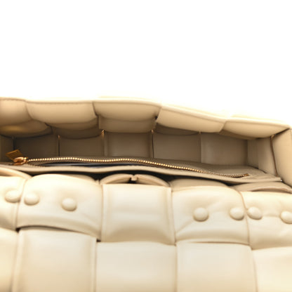 Bottega Veneta Lambskin Maxi Intreccio Padded Chain Cassette Crossbody Bag Porridge 5 of 9