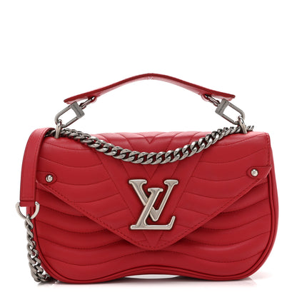 Louis Vuitton Calfskin New Wave Chain MM Ecarlate 1 of 9