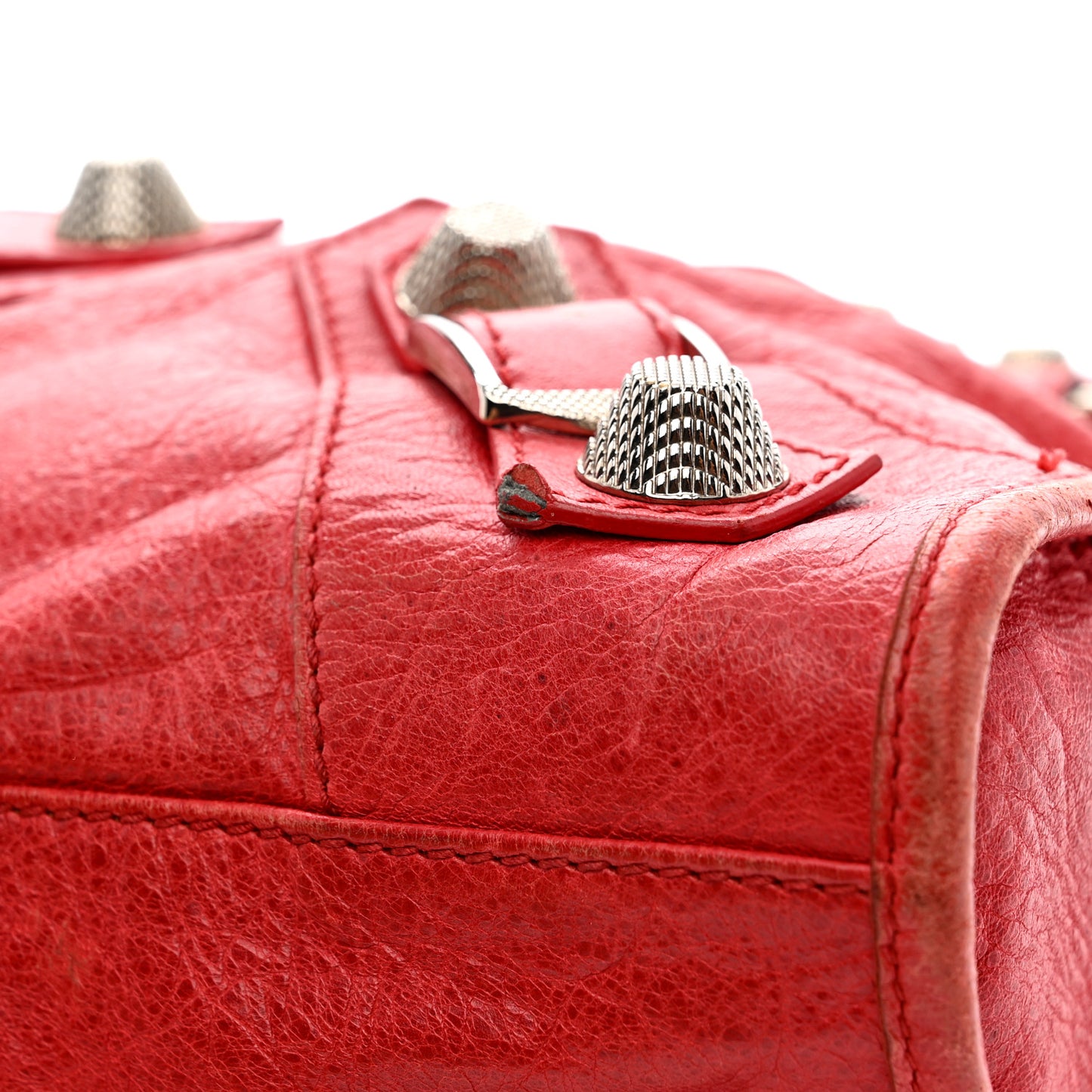 Agneau Giant 21 Silver Hardware City Rouge Coquelicot