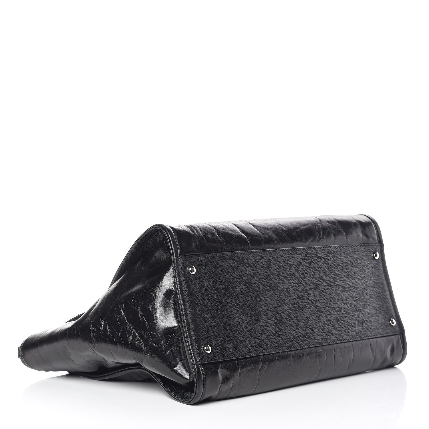 Chanel Glazed Calfskin Large Deauville Tote Black 4 of 14