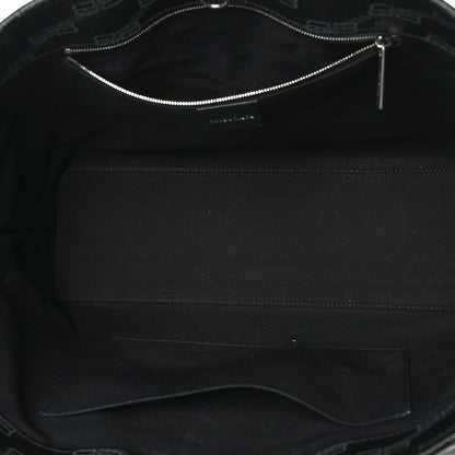 Balenciaga Coated Canvas BB Monogram Medium Signature East West Shopper Bag Black Grey 5 of 9