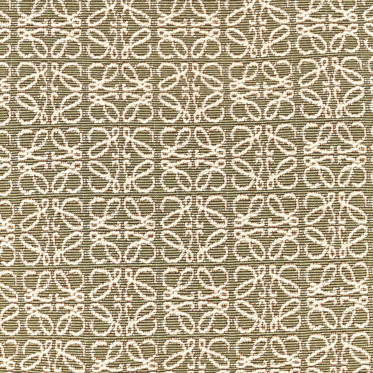 Jacquard Anagram Calfskin Mini Flamenco Knot Clutch Avocado Green