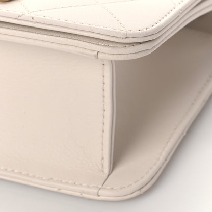 Chanel Calfskin Quilted Crystal Pearl Small Flap Bag White 9 of 9