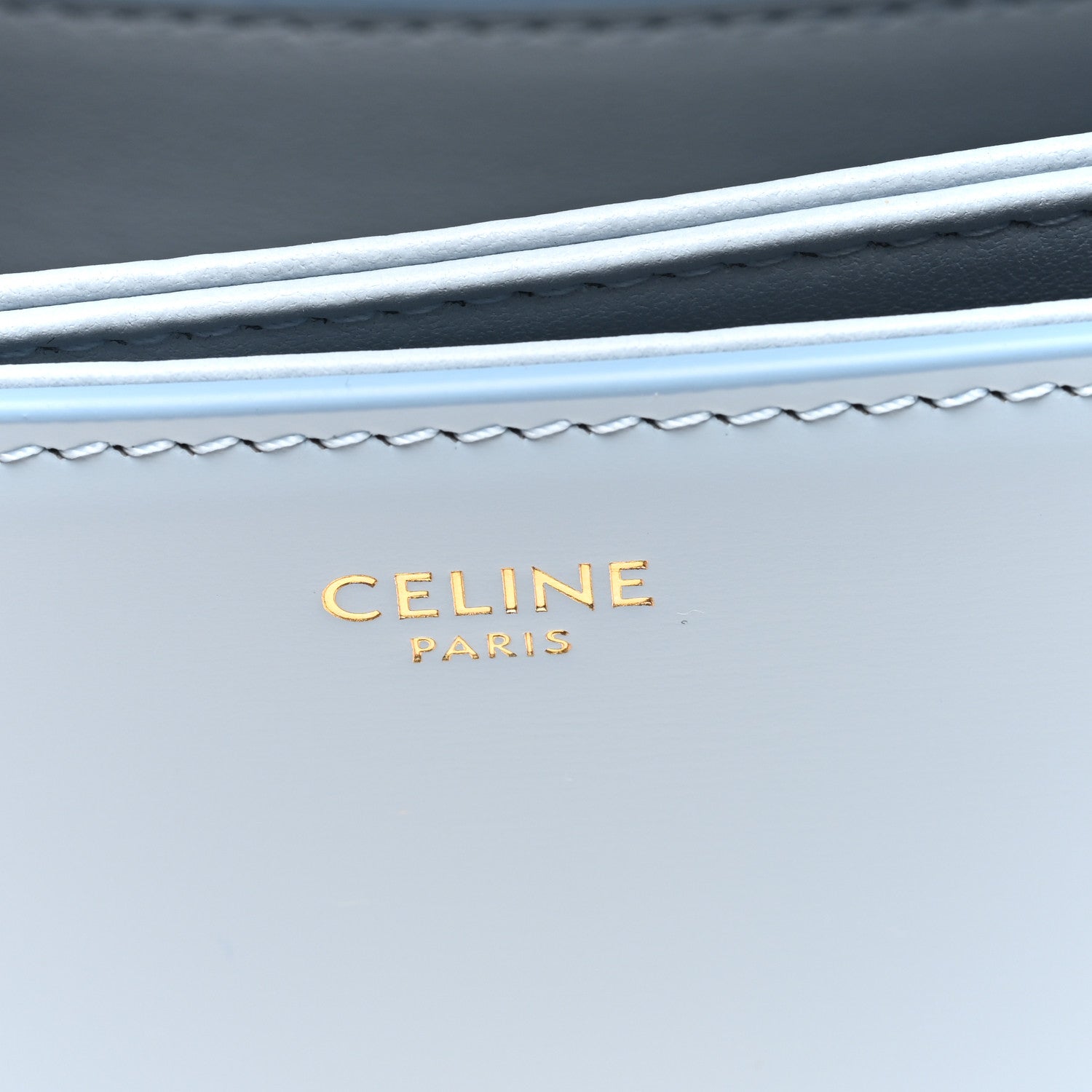 Celine Shiny Calfskin Teen Triomphe Pale Blue 6 of 9