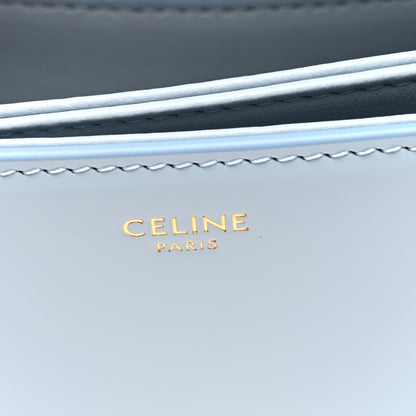 Celine Shiny Calfskin Teen Triomphe Pale Blue 6 of 9