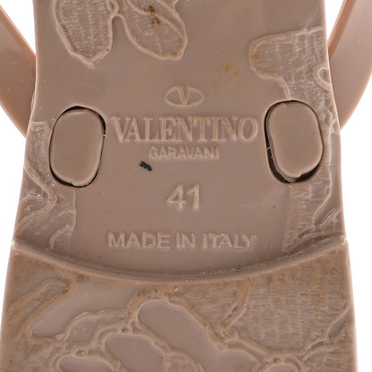 Valentino Garavani PVC Jelly Rockstud Bow Thong Sandals 41 Poudre 7 of 8