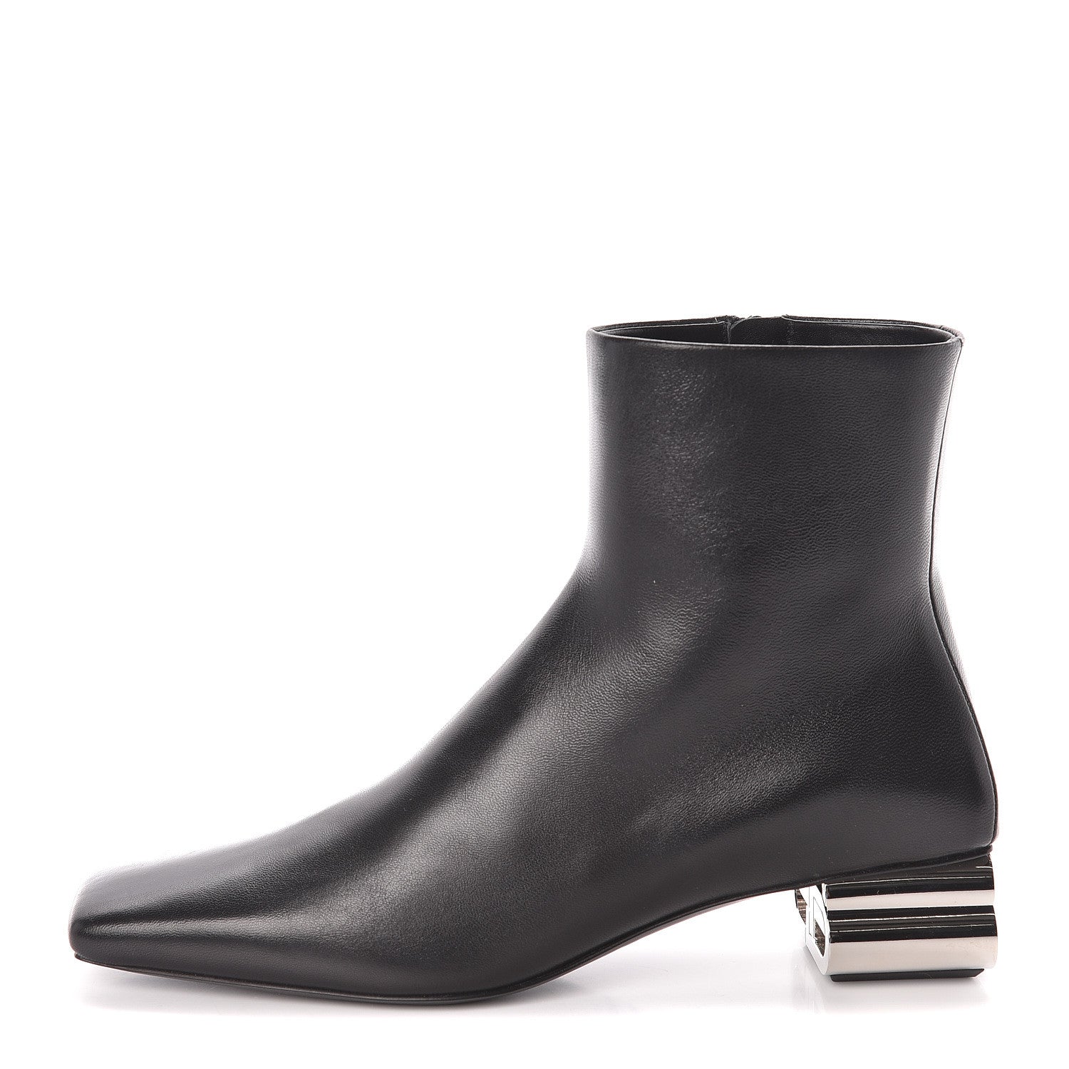 Balenciaga Sheepskin Typo Ankle Booties 36 Black 1 of 9
