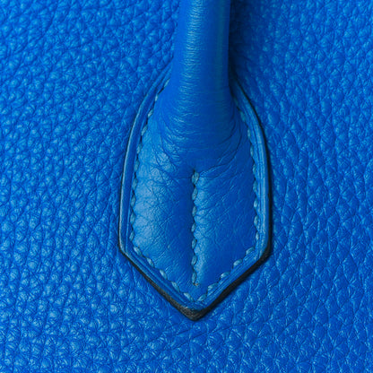 Hermes Taurillon Clemence Birkin 35 Bleu Hydra 16 of 32