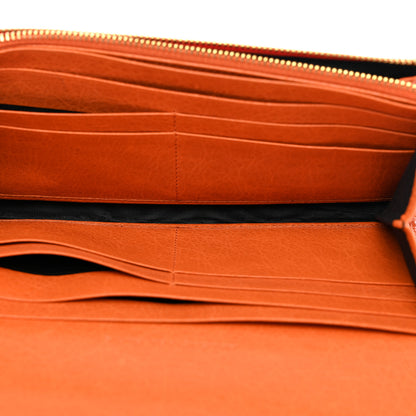 Balenciaga Agneau Giant 12 Gold Hardware Money Wallet Tangerine 5 of 7