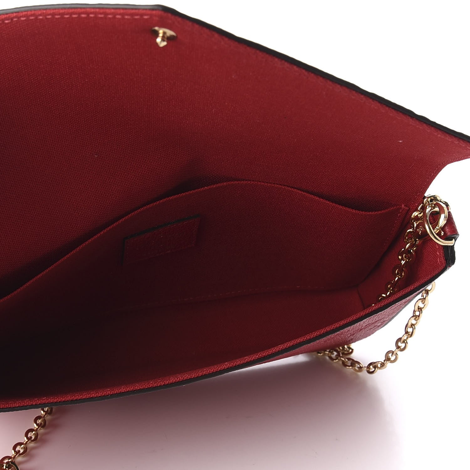 Louis Vuitton Empreinte Pochette Felicie Chain Wallet Scarlet 7 of 10