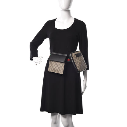 Gucci GG Supreme Monogram Web Belt Bag Black 2 of 13
