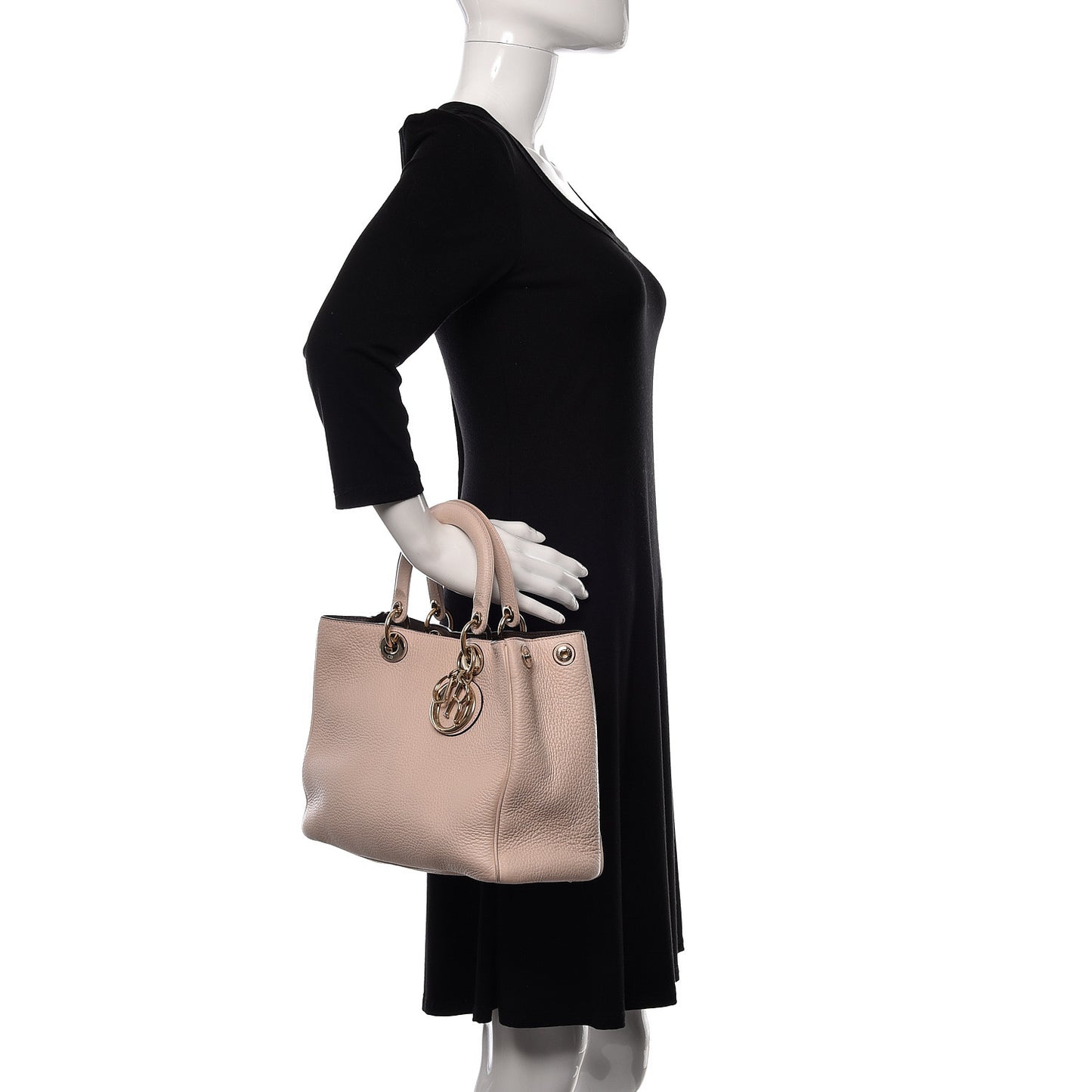 Bullcalf Medium Diorissimo Tote Rose Poudre