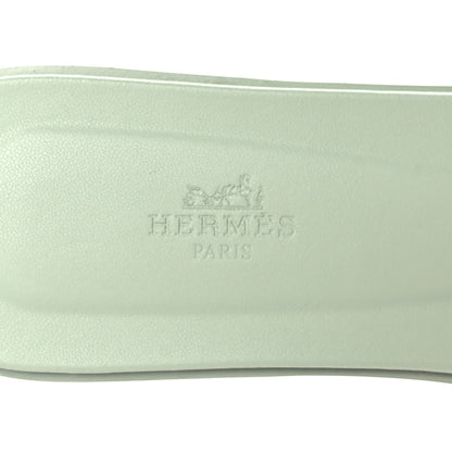 Hermes Calfskin Oran Sandals 42 Vert D'eau 9 of 9
