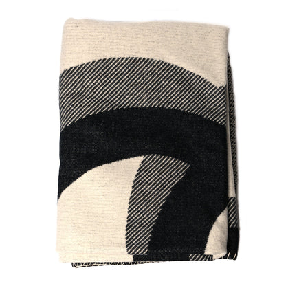 Chanel Merino Wool Cashmere CC Throw Blanket Black Beige 1 of 3