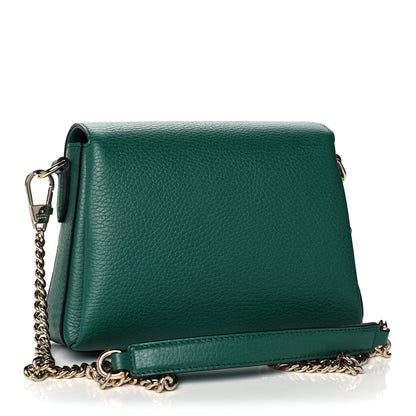 Gucci Dollar Calfskin Interlocking G Crossbody Bag Emerald 3 of 12