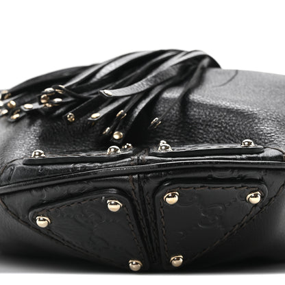 Gucci Calfskin Guccissima Medium Indy Top Handle Hobo Dark Brown 10 of 10