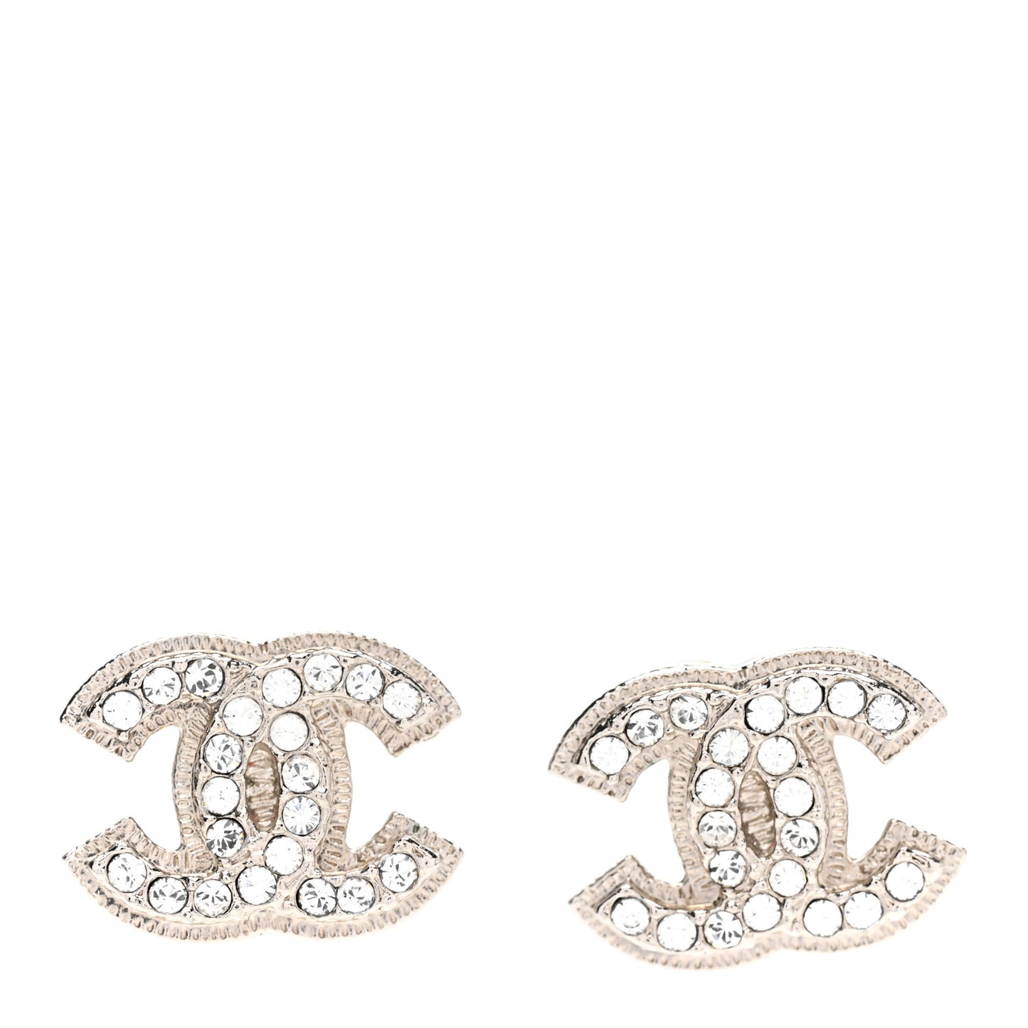 Crystal Mini Timeless CC Earrings Silver