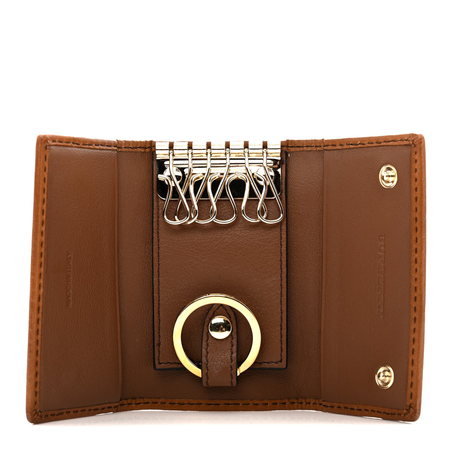Burberry Horseferry Checkirby 6 Key Holder Case Tan 5 of 8