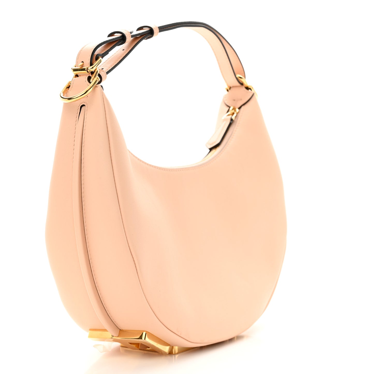 Vitello Grace Matte Small Fendigraphy Hobo Bag Light Rose