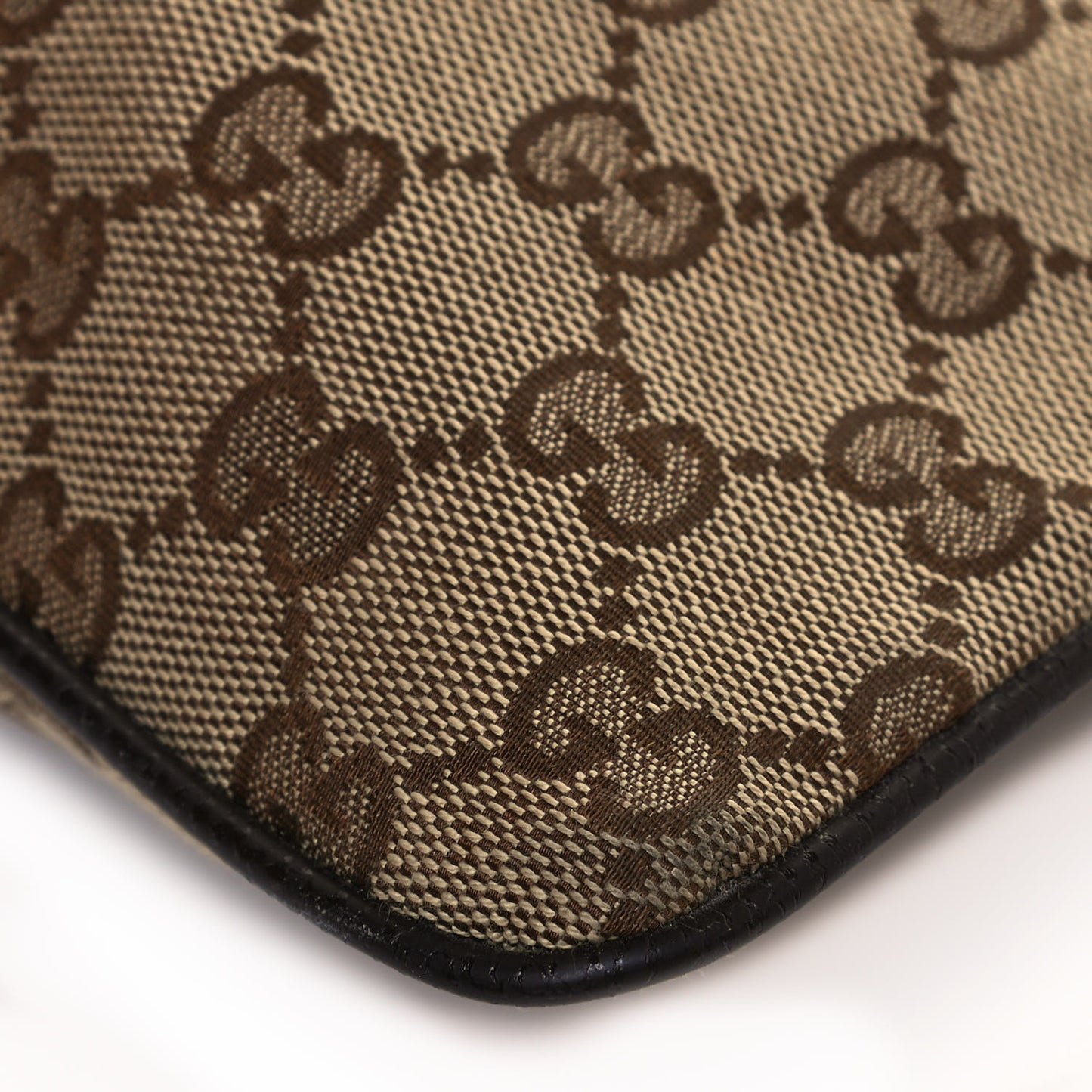 Monogram Web Small Flat Messenger Bag Brown