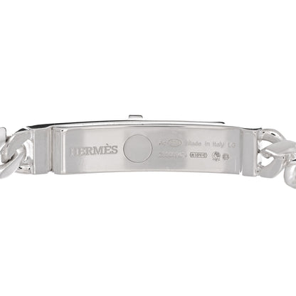 Hermes Sterling Silver TPM Kelly Gourmette Bracelet LG 3 of 4