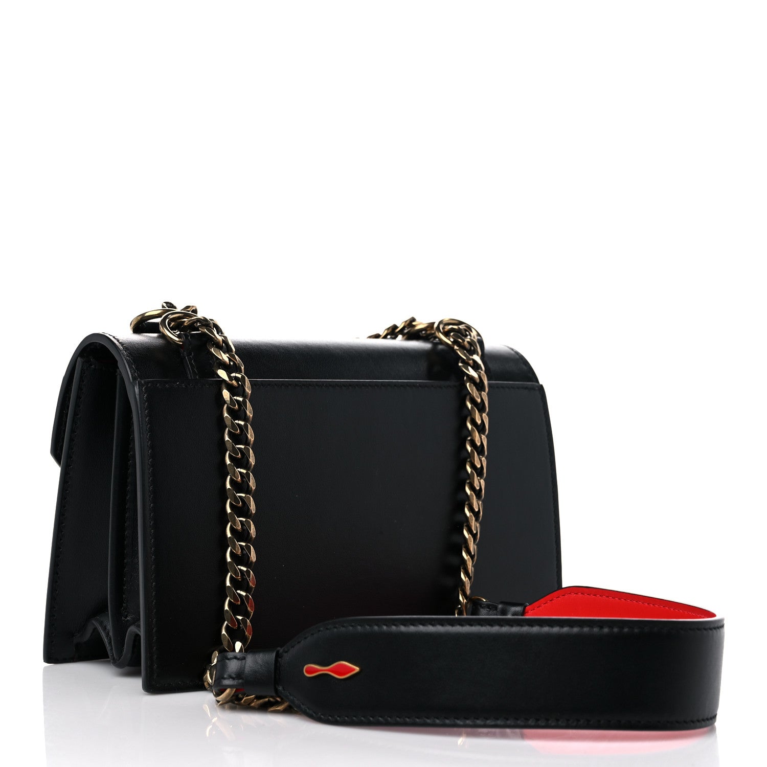 Christian Louboutin Calfskin Mini Elisa Shoulder Bag Black 3 of 13