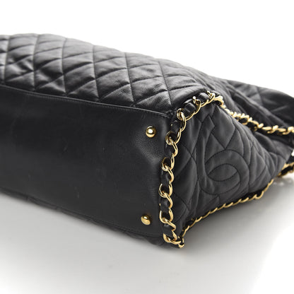 Chanel Calfskin Quilted Large Chain Me Hobo Black 9 of 10