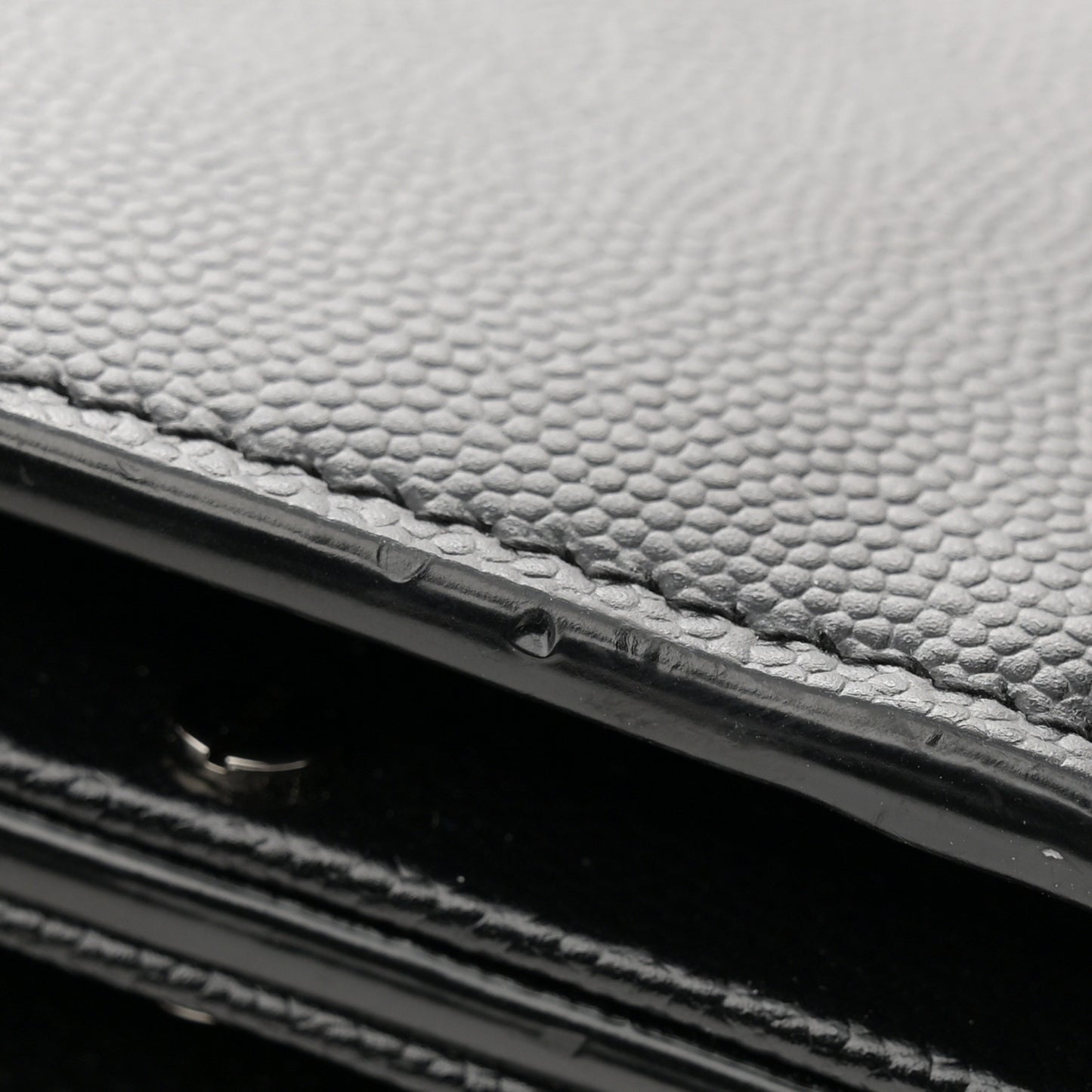 Grain De Poudre Monogram Cassandra Clasp Bag Black