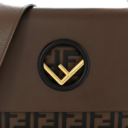 Fendi Vitello Century F is Fendi Bi-Color FF 1974 Embossed Kan I Shoulder Bag Maya Black 8 of 12