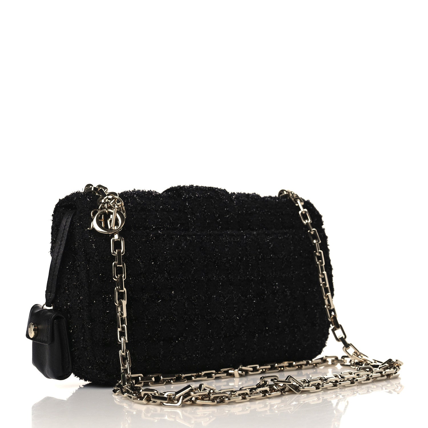 Christian Dior Tweed Miss Dior Pouch Black 3 of 9