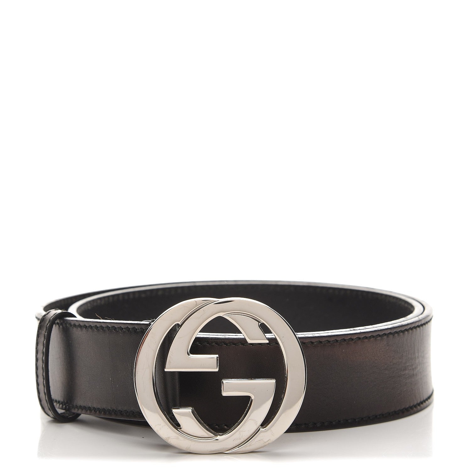 Gucci Calfskin Interlocking G 40mm Belt 95 38 Black 1 of 7