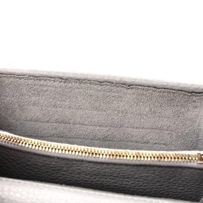 Valentino Garavani Pebbled Calfskin Rockstud Wallet On Chain Pastel Grey 10 of 10
