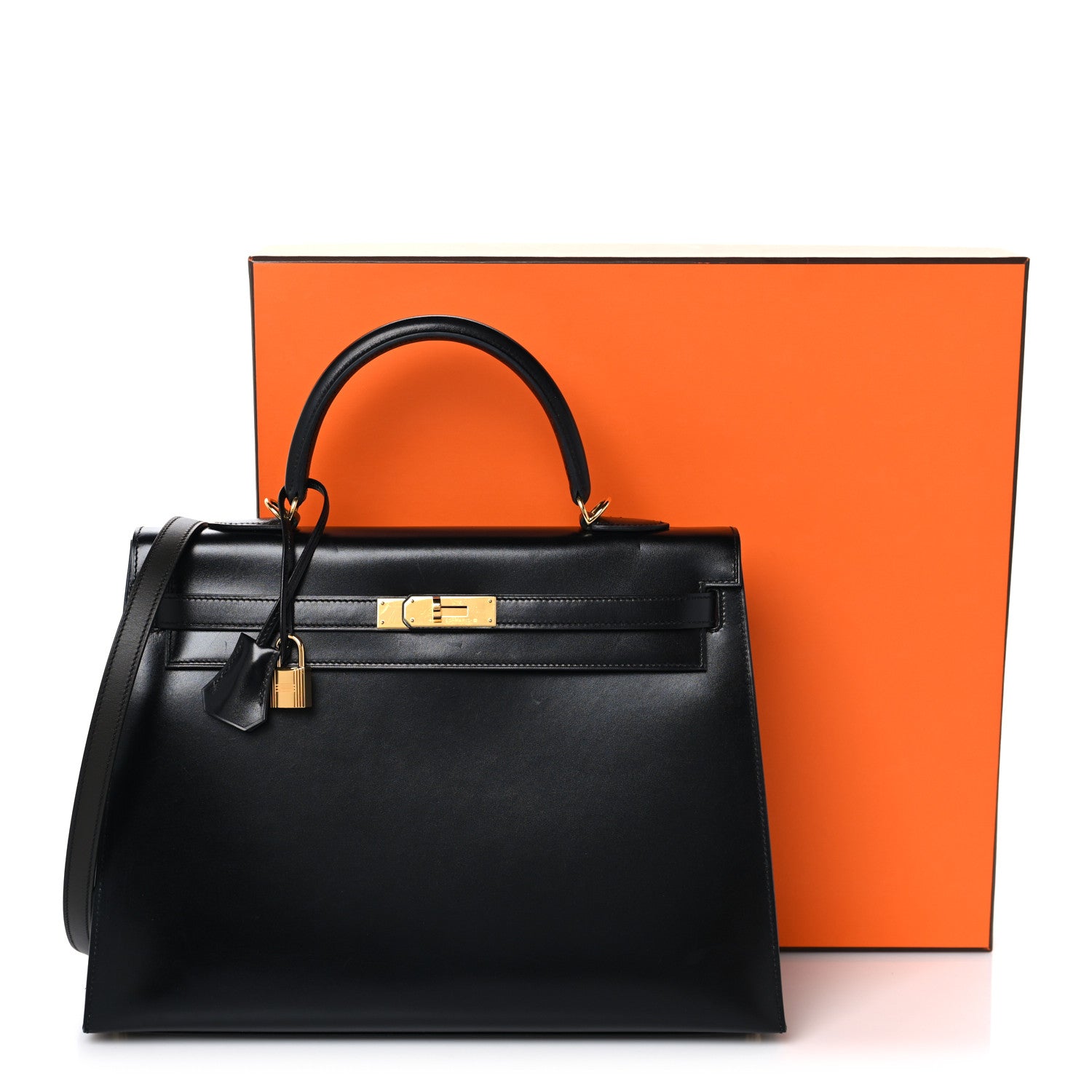 Hermes Box Kelly Sellier 35 Black 17 of 17