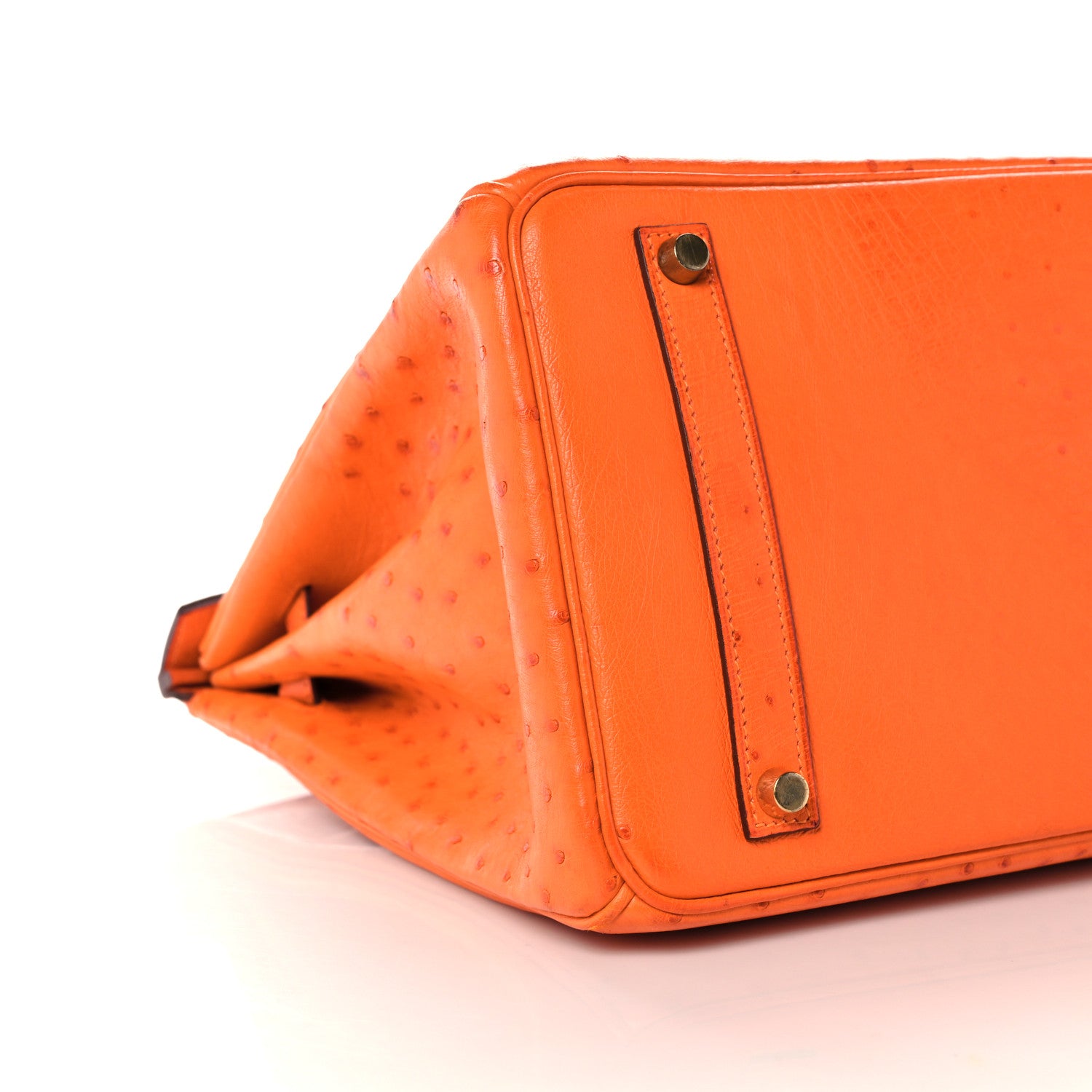 Hermes Ostrich Birkin 35 Orange 24 of 35