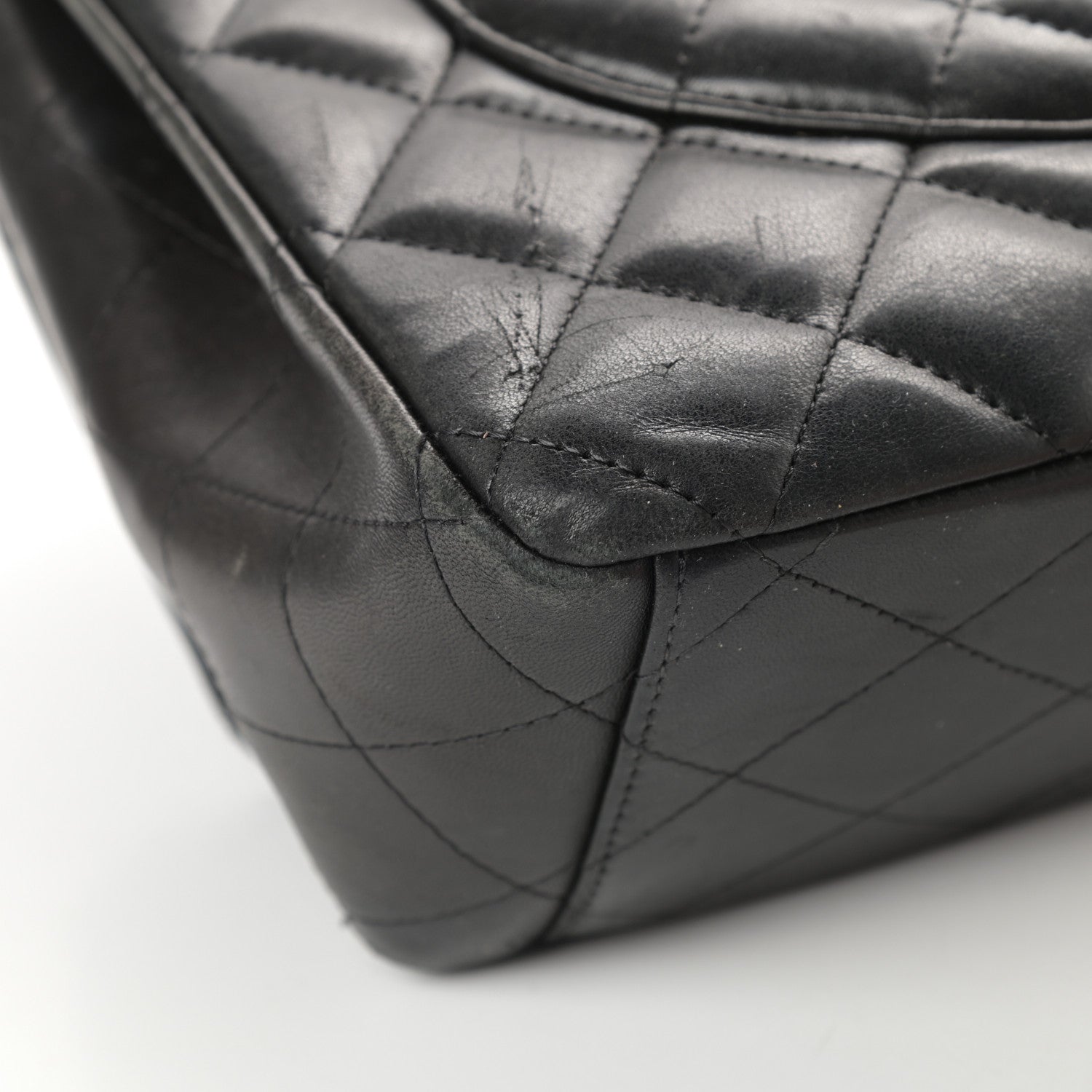 Chanel Lambskin Quilted Maxi Double Flap Black 12 of 25