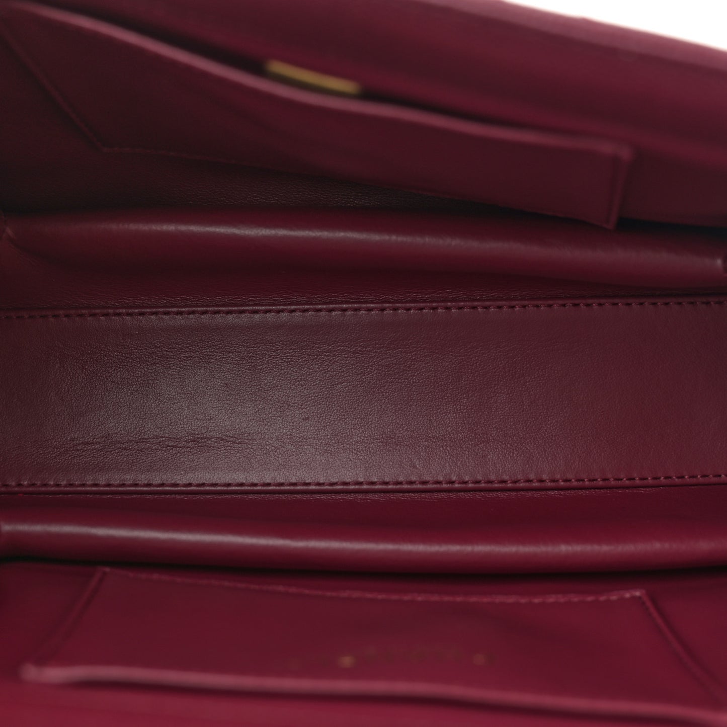 Caviar Quilted Coco First Flap Burgundy