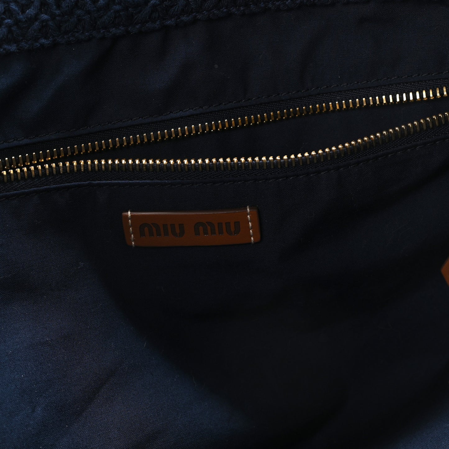 Raffia Crochet Stripe Tote Natural Blue