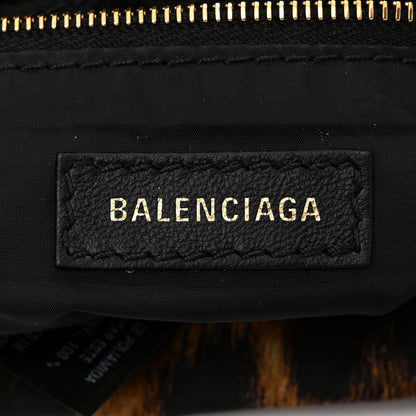 Balenciaga Nylon Monaco Mini Leopard Shoulder Bag Brown 6 of 10