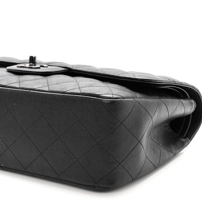 Chanel Crumpled Calfskin Quilted Jumbo Double Flap So Black 8 of 10