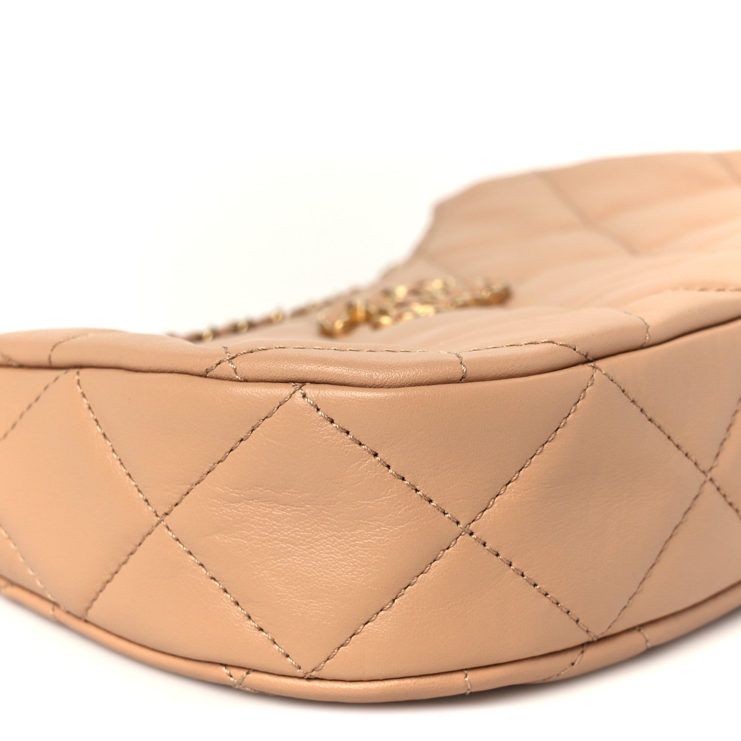 Chanel Aged Calfskin Quilted Small Chanel 19 Hobo Beige 1770168