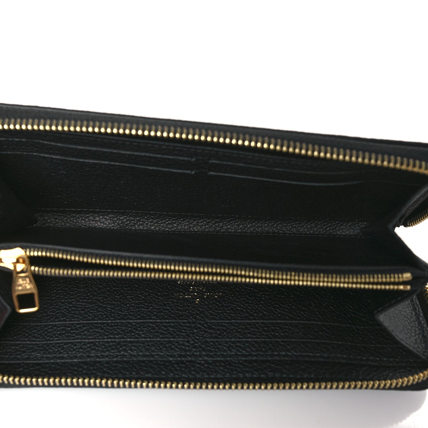 Louis Vuitton Empreinte Monogram Giant Clemence Wallet Black Beige 5 of 6