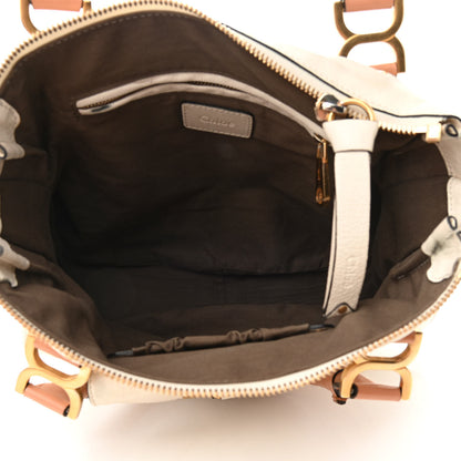 Chloe Calfskin Perforated Medium Marcie Animation Satchel Porcelain 5 of 17