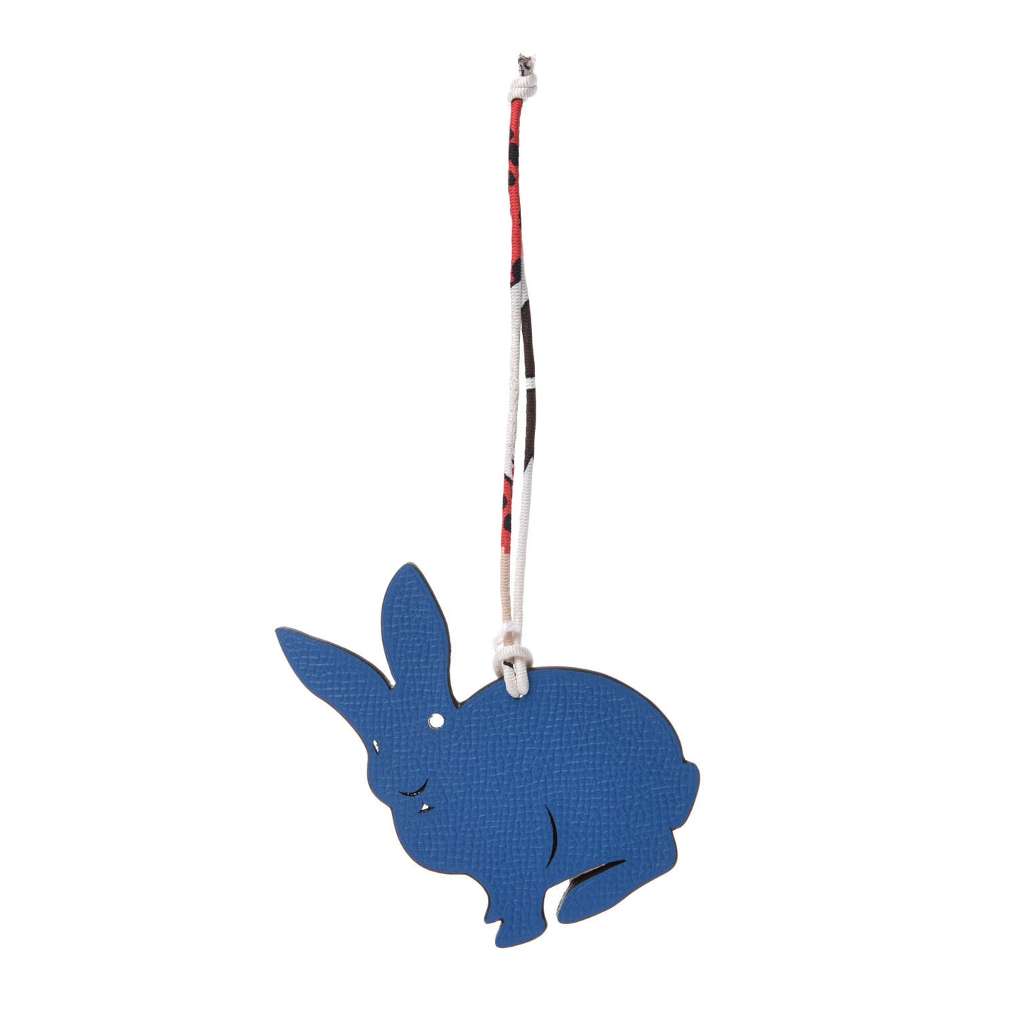 Epsom Togo Petit H Rabbit Bag Charm Bleu Zellige Gris Perle