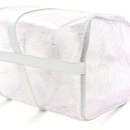 Louis Vuitton PVC Epi Embossed Wavy Keepall Bandouliere 50 White 9 of 11