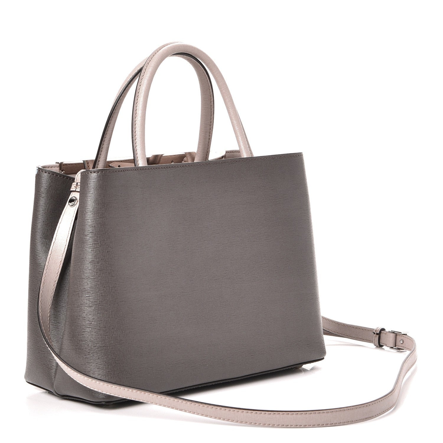 Fendi Vitello Elite Monster Eyes Studded Petite 2Jours Tote Carbone White Multicolor 3 of 7