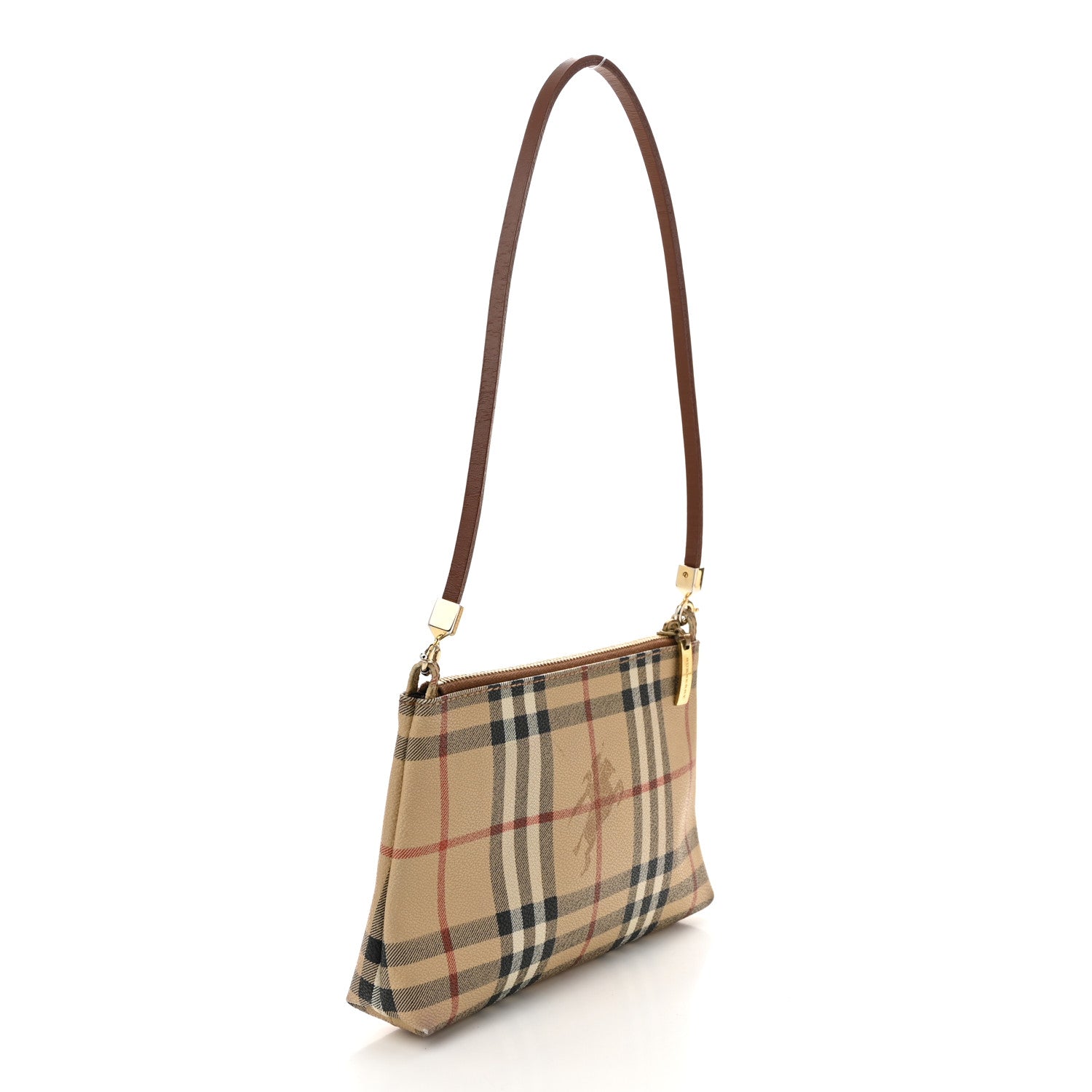 Burberry Haymarket Check Shoulder Bag Tan 3 of 12