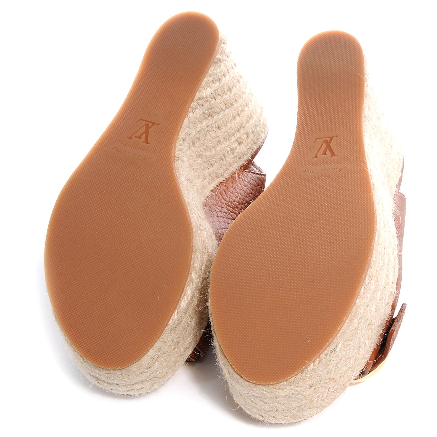 Grained Calfskin Santal Sandals Cognac 38