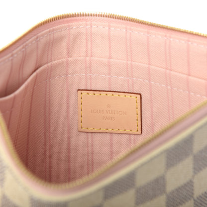 Louis Vuitton Damier Azur Neverfull MM GM Pochette Rose Ballerine 6 of 7
