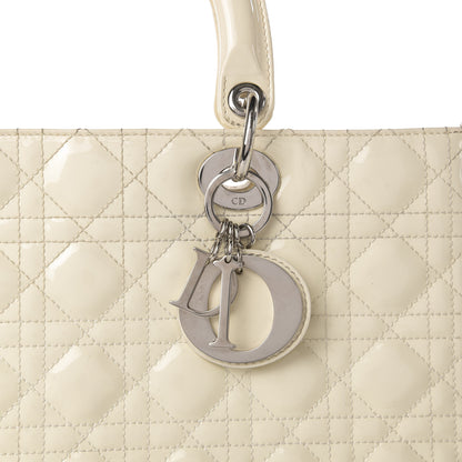 Christian Dior Patent Cannage Large Lady Dior White 14 of 14