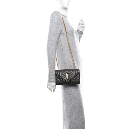Saint Laurent Grain De Poudre Textured Mixed Matelasse Triquilt Small Monogram Satchel Pebble 2 of 9
